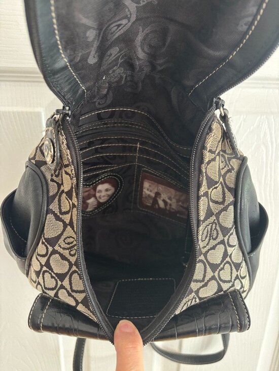 BRIGHTON Julia Signature Heart Small Backpack & Coin Pouch in Brown main image 7